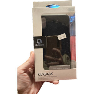 Quikcell kickback for apple iPhone Xs Max black phone case with kickstand